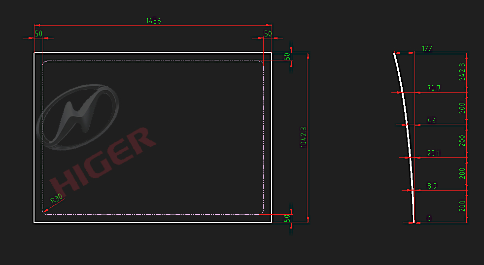 Side window (center left)