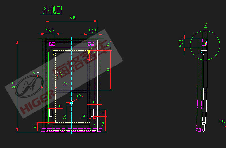 Hache arrière de la roue avant (à gauche)