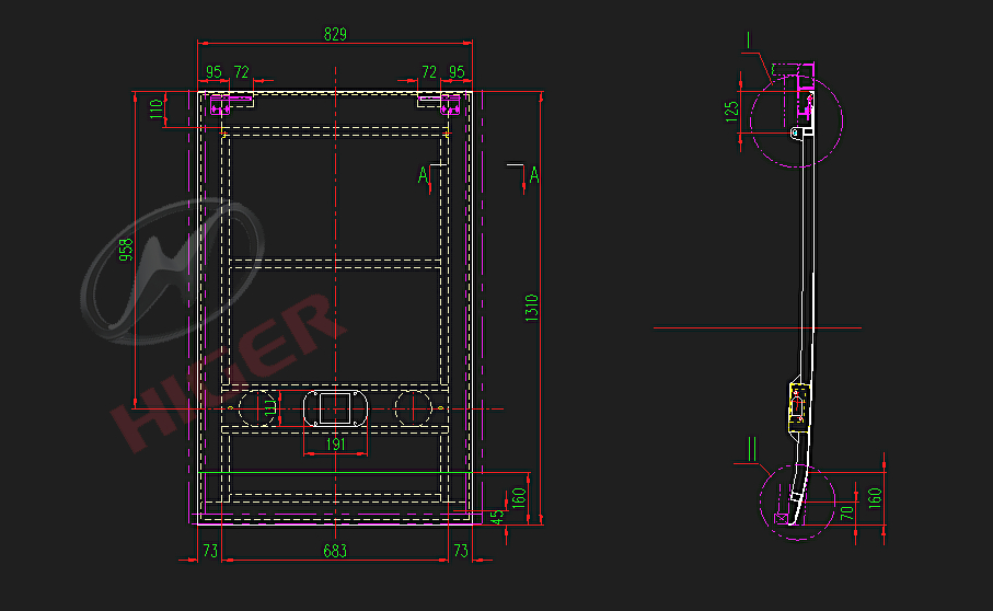 Rear wheel rear hatch door