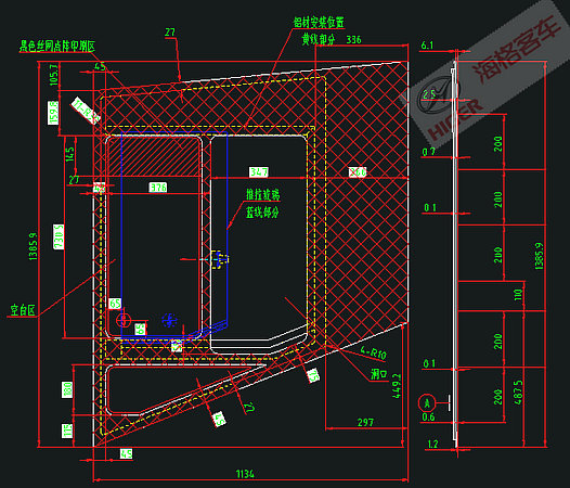 Driver's window (colorless hollow built-in push and pull)