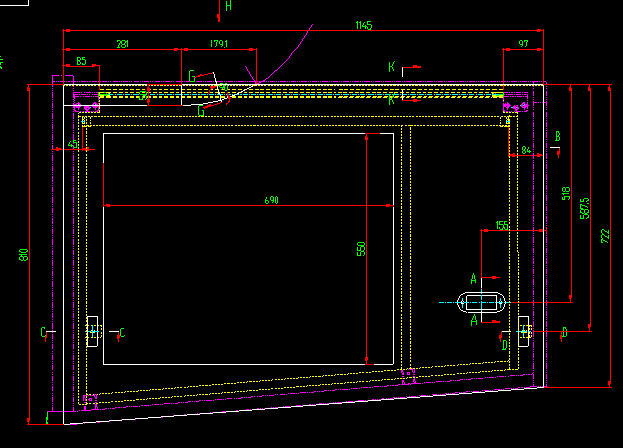 Side tail hatch door (left/stainless steel wire mesh)