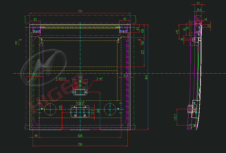 Задний (левый) люк заднего колеса