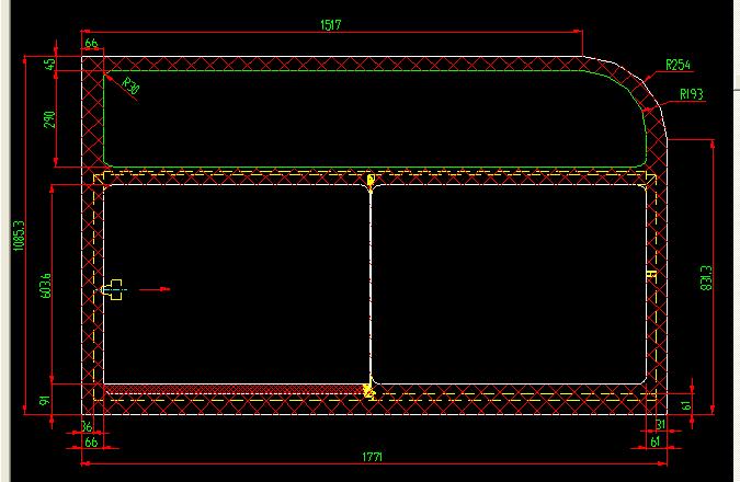 Side window (colorless single-layer built-in push and pull)