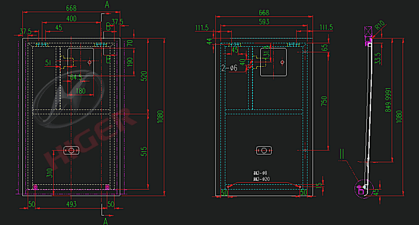 Fuel tank door (left)