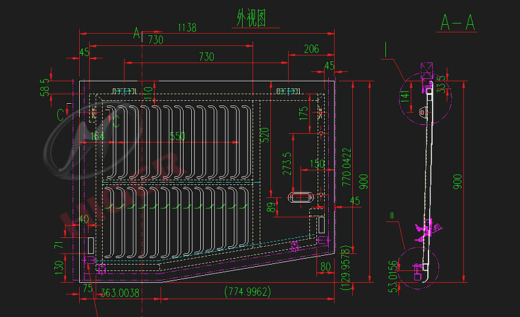 Side tail hatch door (left)