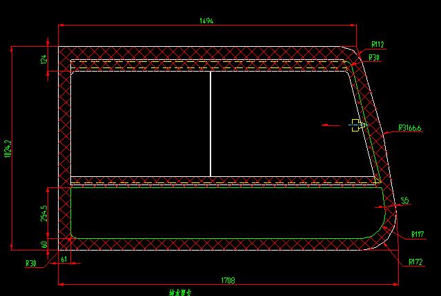 Боковое окно (без цветных однослойных встроенных туловищах)