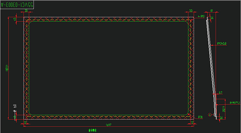 Side window (grey hollow seal)