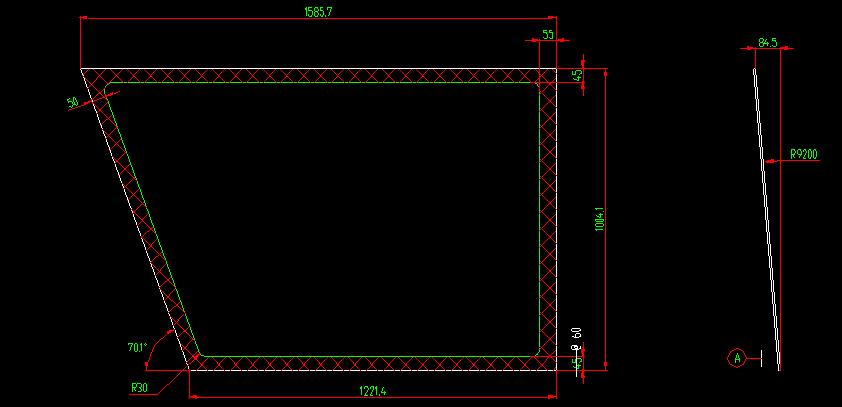 Side window (left second single layer colorless seal)