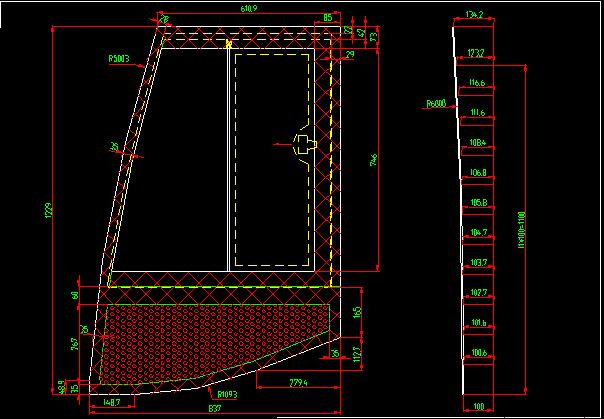 Driver's window (Hollow department on the left)