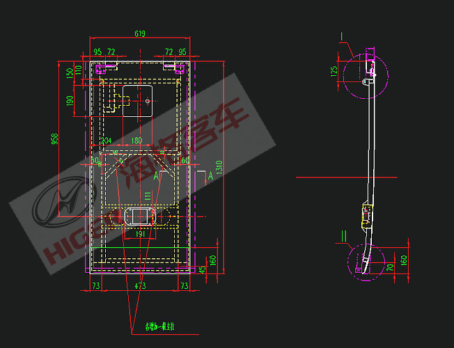 Fuel tank door (left single 550L)