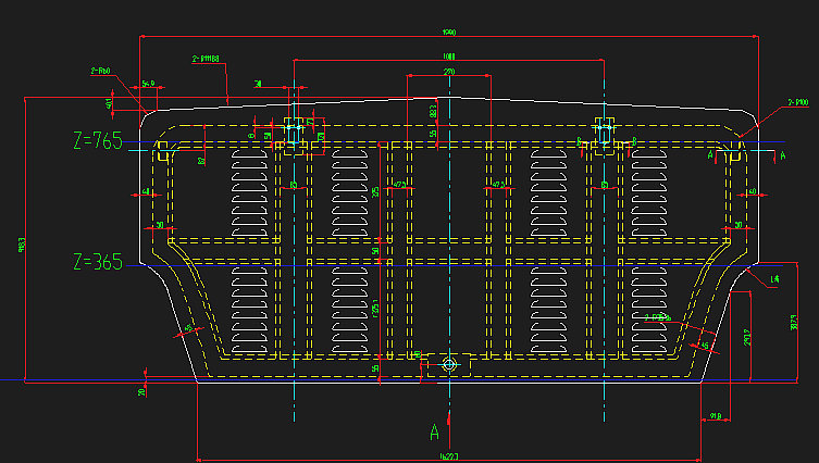 Porte d'écoutille arrière (avec trou de refroidissement)