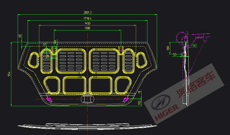 Rear hatch door (without heat dissipation hole)