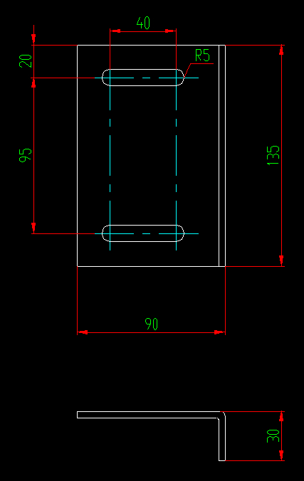 Rear bumper side middle fixing bracket
