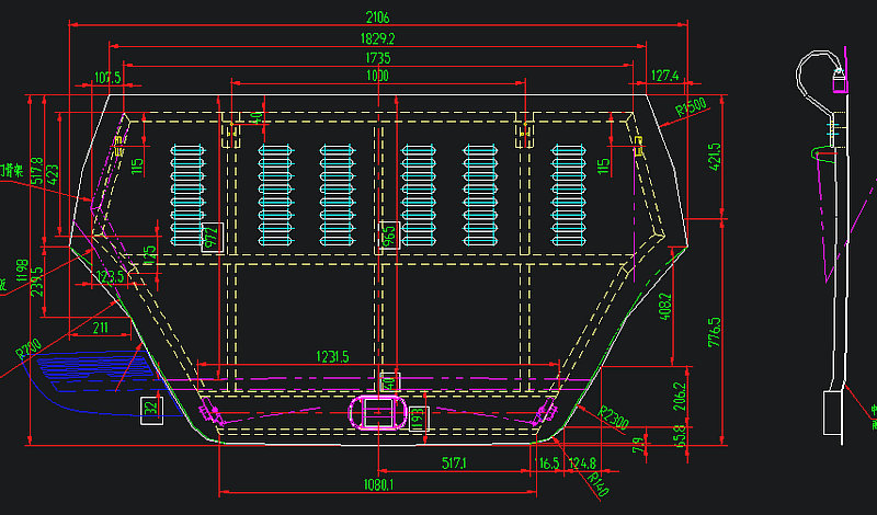 Porte d'écoutille arrière (trou de dissipation de chaleur sans aluminium)