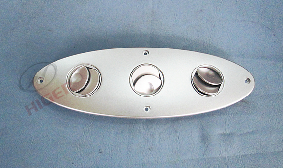 Air outlet (three-eyed silver gray adjustable back for top)