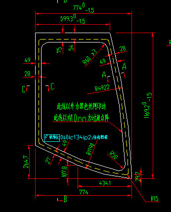 Passenger door glass (light grey hollow)