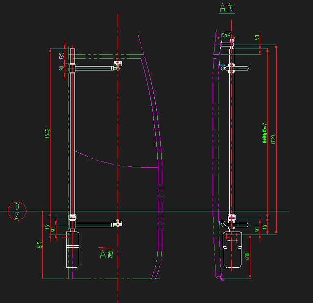 Front door mechanism and door pump