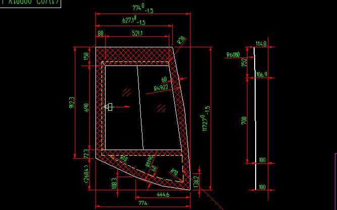Passenger door glass (colorless single layer built-in push and pull)