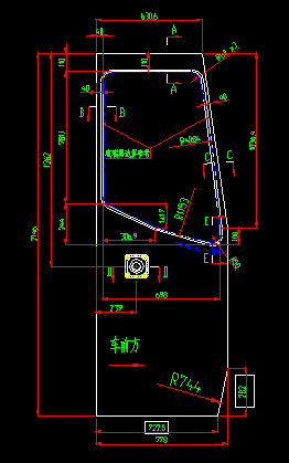 Front door interior panel (double glass-linen-37090)