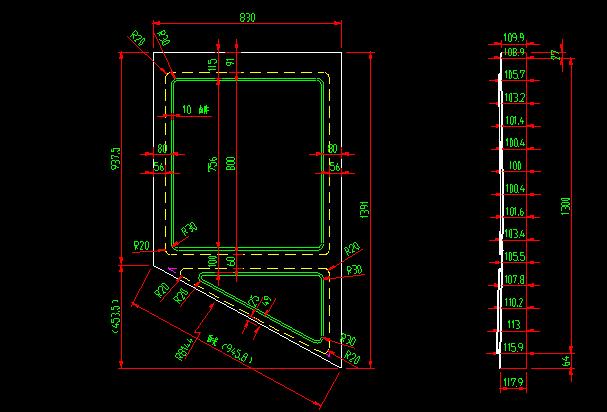 Verre de porte de passager (verre gris creux)