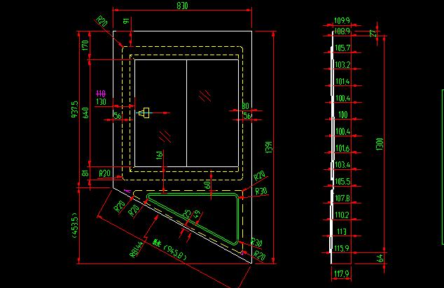 Passenger door glass (colorless hollow built-in push and pull)