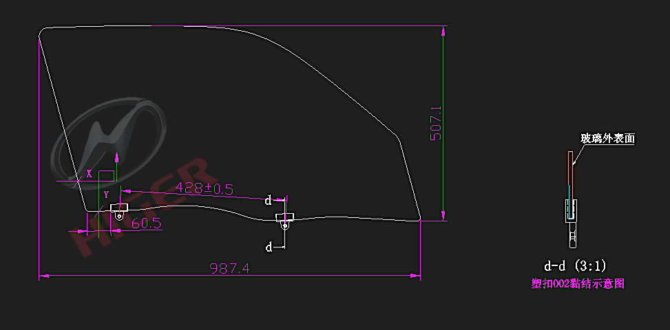 Стекло правой двери