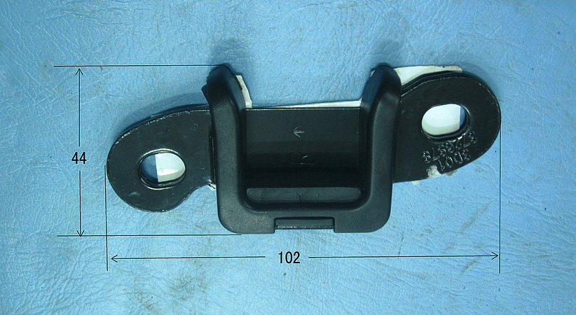 Limiter (concave limiter assembly on the right side of the rear door)