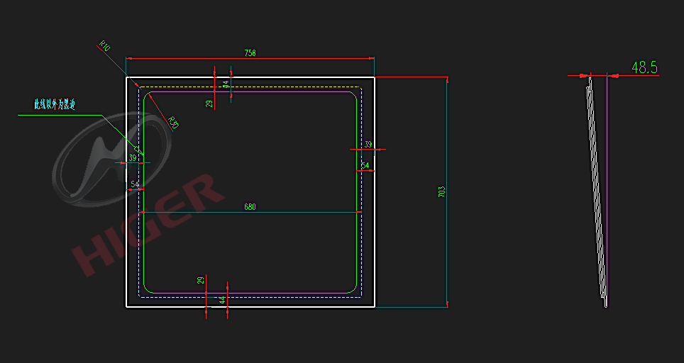 Glass (Emergency Door Colorless Single Layer)
