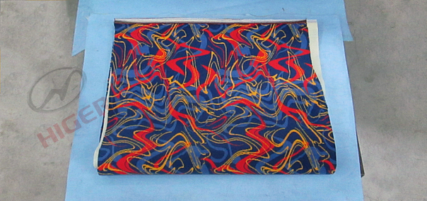 Seat fabric (97695 red and blue weft knit)