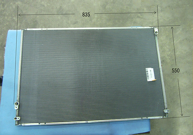 Left condenser core assembly