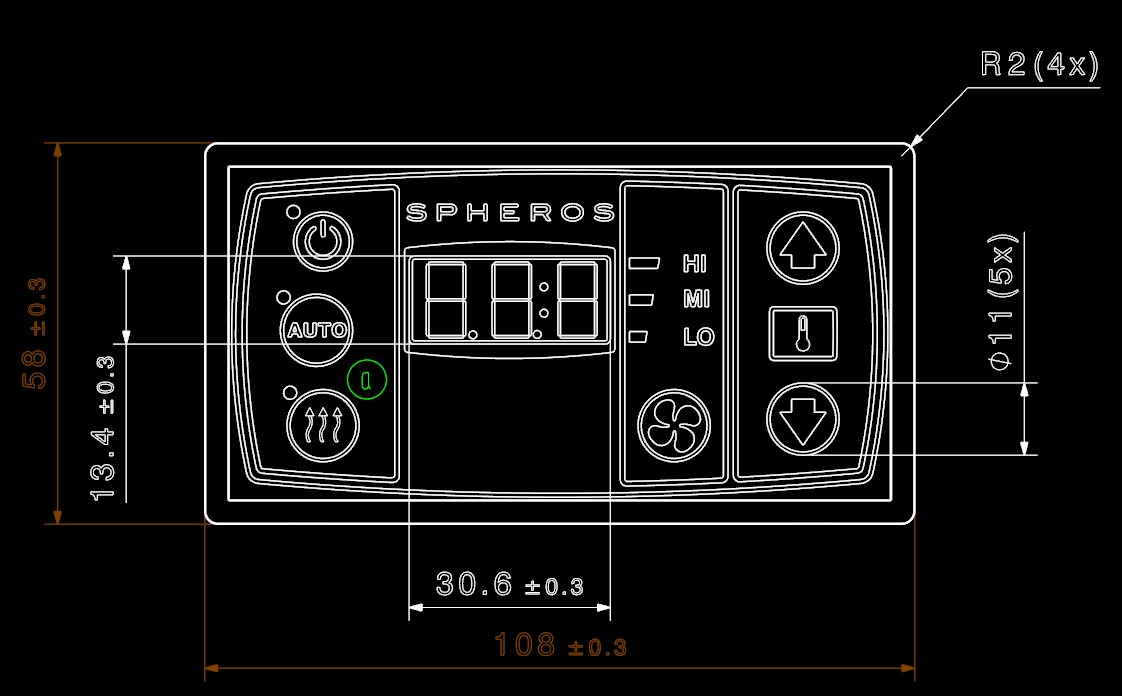 Air conditionné panneau de commande (Sfeile contrôle de température constante de l'air chaud