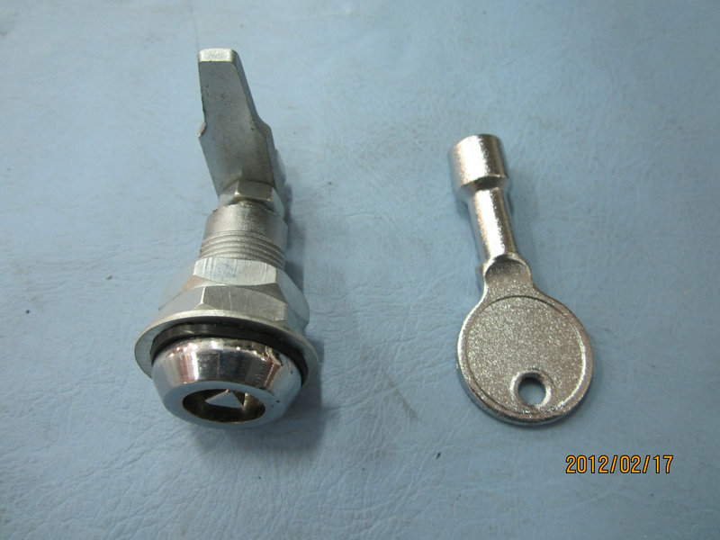 Door lock assembly (foot tank door)