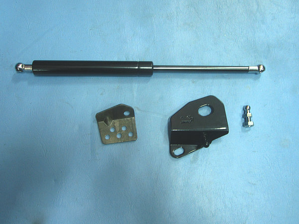 Front cover right gas spring with bracket assembly
