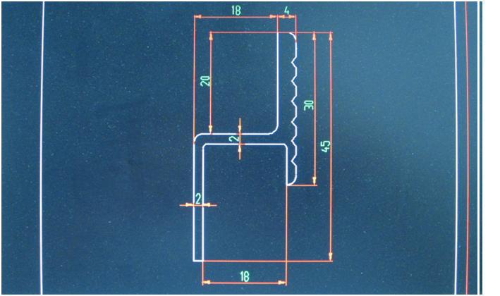 Aluminum profile (surveillance cover frame)