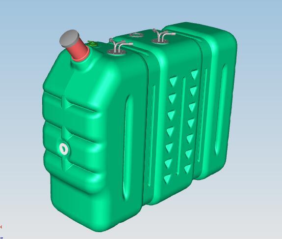 Fuel tank assembly, 400L, special shape, plastic