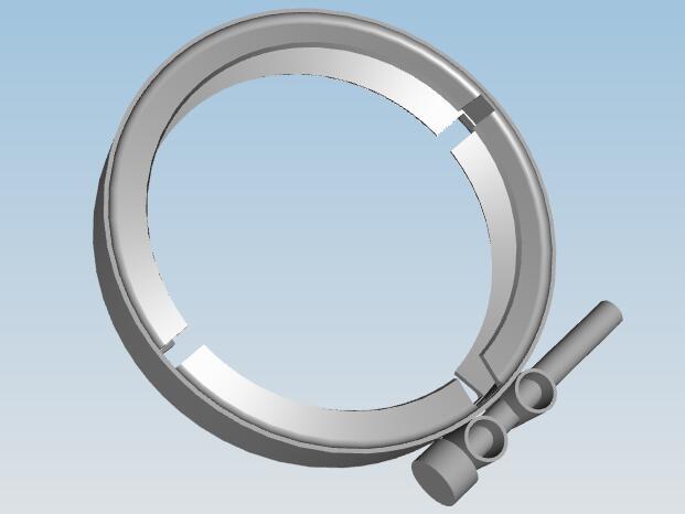 Exhaust pipe V-shaped strong clamp (D111), segmented design status