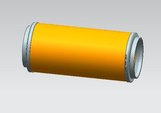 Metal shock absorber tube, D102,300,≥30%, flared welding, 0056034-00