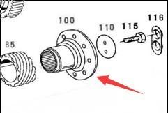 Output flange, 1085003015(B)-1