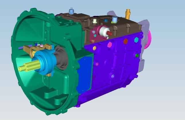 Transmission assembly-mechanical, model 6S159, 1566903012(B), series number S6-160-3