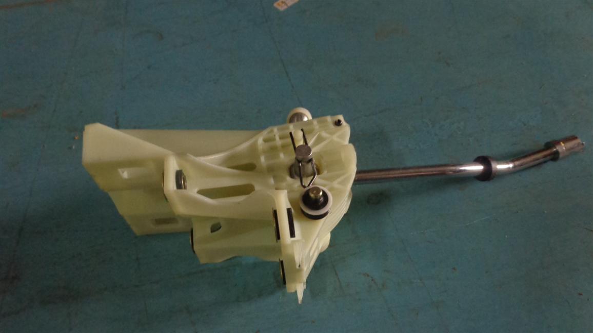 Dual soft shaft front control system assembly, double rod control-1