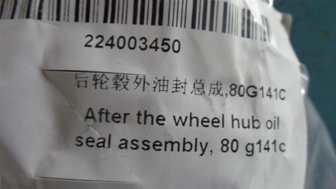 Rear hub outer oil seal assembly, 80G141C-2