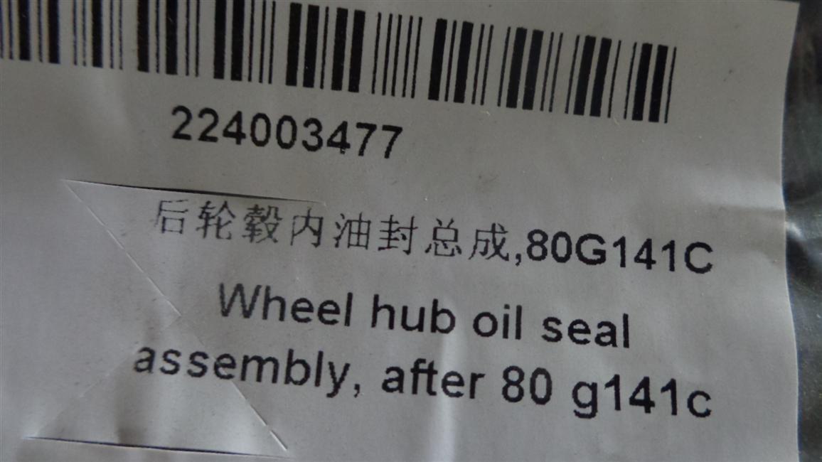 Rear hub oil seal assembly, 80G141C-2