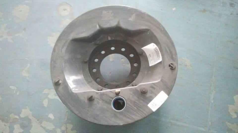 Rear brake base plate with brake shoe and dust cover assembly, 224200378 old state-1