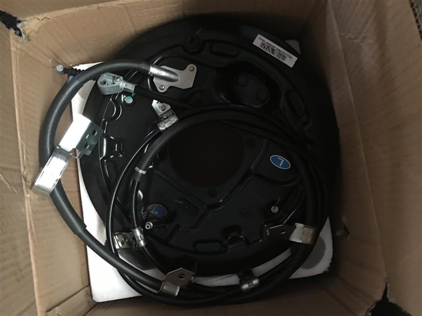 Rear brake with pull wire assembly (left), 224100392, KS2-4