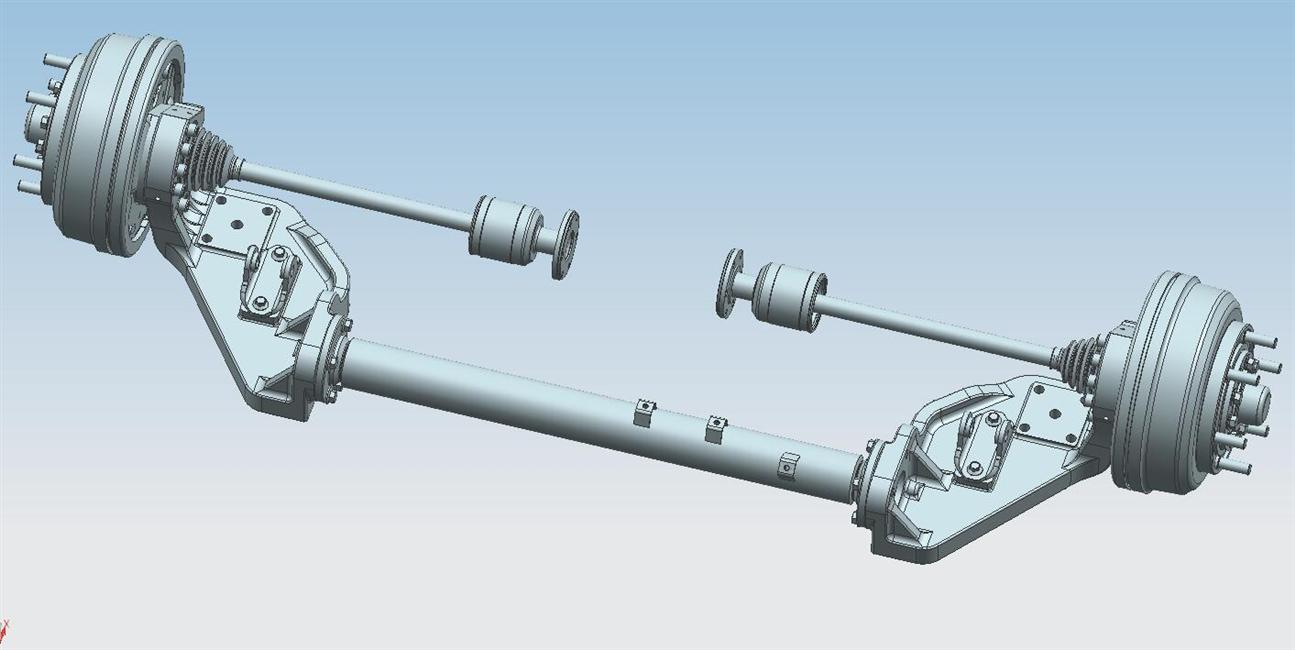 Essieu arrière, arrêt, carré, 3t, aucun, JY24R890Y-WS1-XMQ02 arbre d'entraînement de type tambour de frein hydraulique-1
