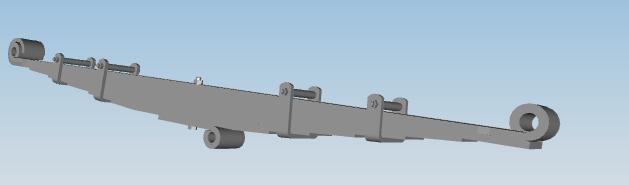 Assemblage de ressorts à feuilles en acier avant gauche, 1600, 90, 7+1 pièce-1