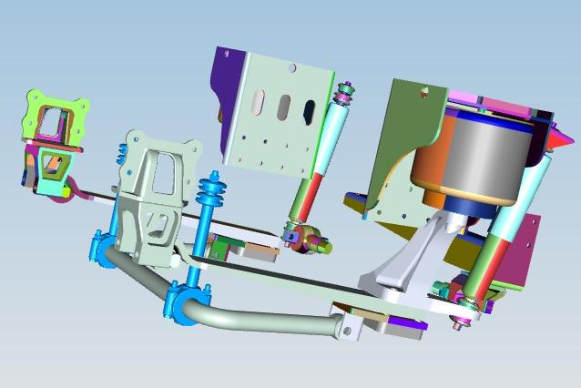Front air suspension system, ordinary air spring, Koeman, equipped with 3.5-ton bridge (integrated steering knuckle), KMF0902A