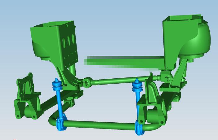 Front air suspension system, two airbags, AFL045-AFA013, airbag swing