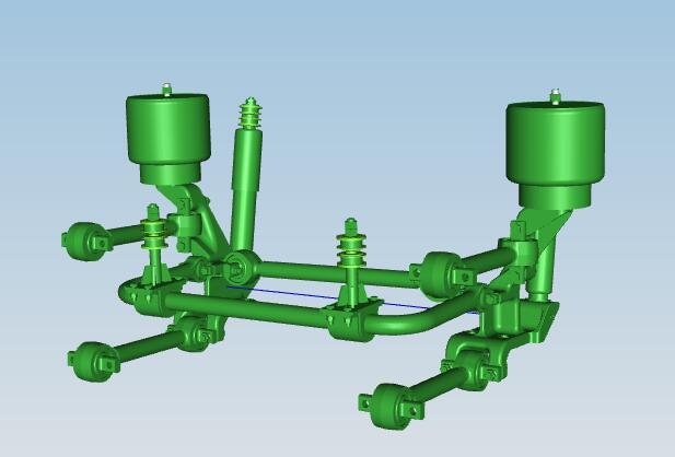 Front air suspension system, five-link air suspension, Kobuk F45A 105