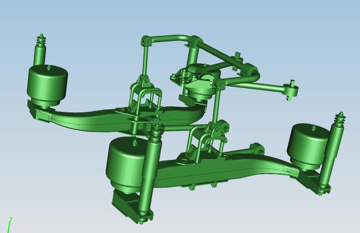 Rear air suspension system, four-link 4 airbag, R130A095B, ​​Meichi Bridge 13T rear axle five-system interface